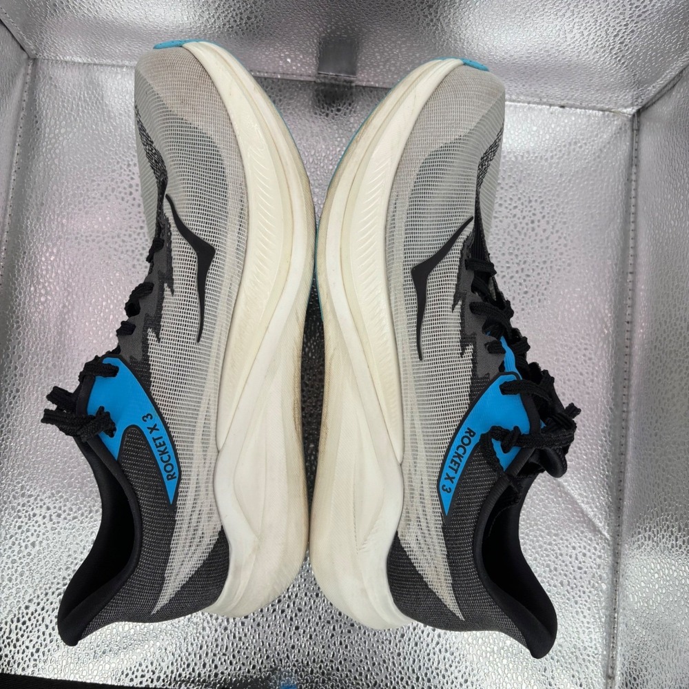 Hoka One One Rocket X 2 White Black Blue Running Shoes 1127734 WBLC Mens 10 W 11 - Picture 5 of 7